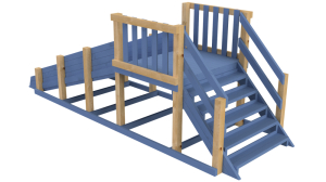 Зимняя деревянная заливная горка Ледянка (масло)