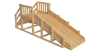 Зимняя деревянная заливная горка Ледянка (без окраски)