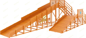 Зимняя горка IgraGrad Snow Fox скат 10 м (мод. 3)