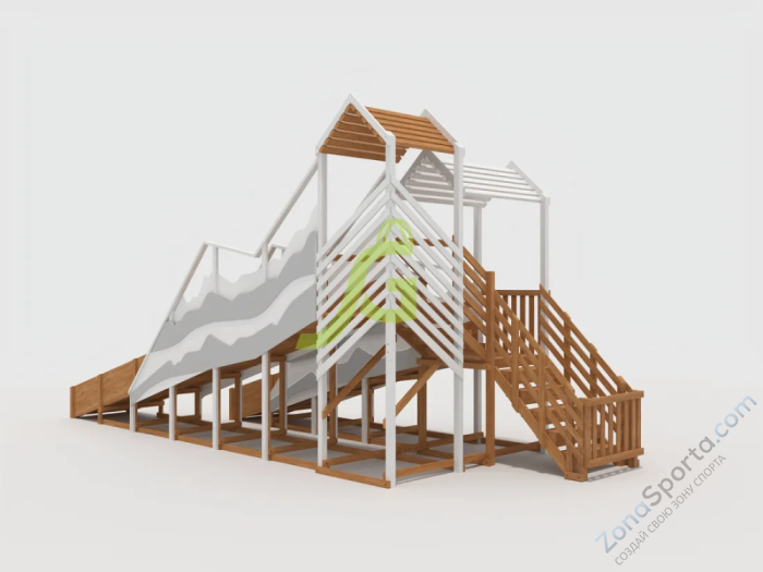 Зимняя горка IgraGrad Snow Fox скат 8 и 5 м мод.2