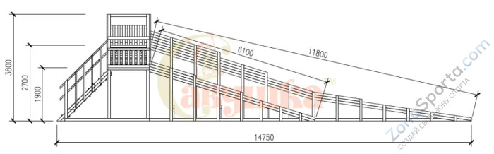 Зимняя горка Савушка Зима Wood-9