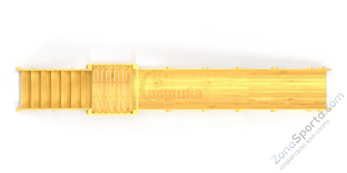 Зимняя горка Савушка Зима Wood-2 (скат 5 метров)